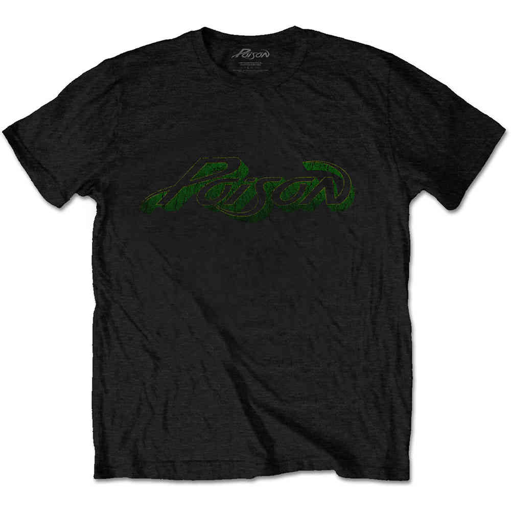 Poison - Vintage Logo Heren Tshirt - Zwart